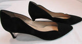 Ron White "Meleina" Onyx Cashmere Suede Pump