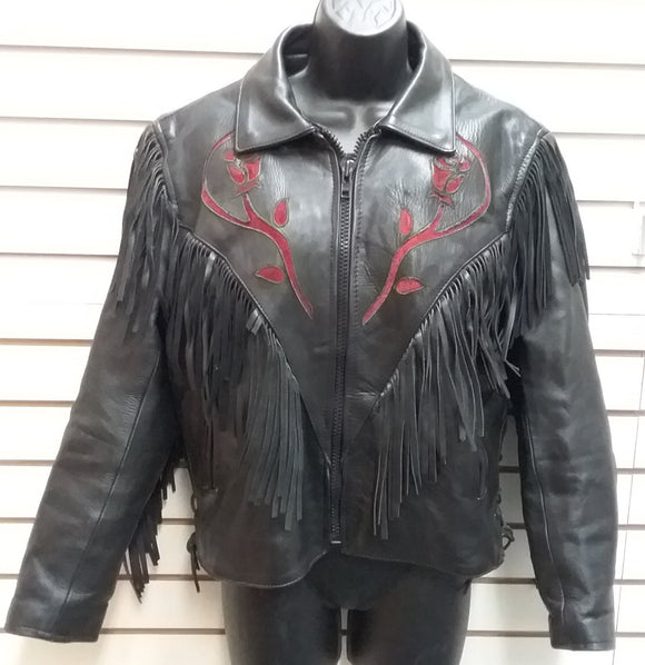 First Genuine Leather Women's Black Jacket