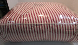 PDK Worldwide Enterprises Toile Red Stripe Bedspread size Queen