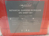 Cozelle "Botanical Gardens" Coral Queen Sheet Set