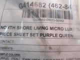 North Shore Living Purple Queen Sheet Set