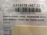 North Shore Living Rosemarie Taupe Queen Sheet Set