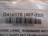 North Shore Living Rosemarie Taupe Queen Sheet Set