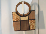 Mexican Straw Tote with Large Loop Wooden Handles