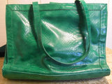 Liz Claiborne Green Crocodile Designer Purse