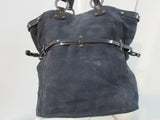 Gianni Bini Navy Blue Suede Shoulder Bag