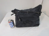 Gianni Bini Navy Blue Suede Shoulder Bag