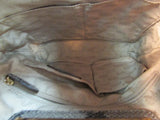 Michael Kors Brown Snakeskin Larger Clutch/Crossbody Bag