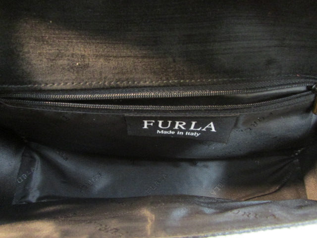 Vintage Furla Genuine Leather Brown Shoulder Bag Made in Italy