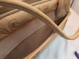 Light Tan Aztec/Mayan Tooled Leather Satchel