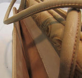 Light Tan Aztec/Mayan Tooled Leather Satchel