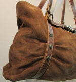 Claudia Firenze Brown Suede/Leather Shoulder Bag