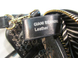 Giani Bernini Black Leather Lattice Satchel
