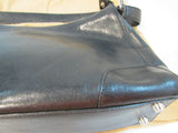 Monsac Black Leather Shoulder Handbag