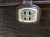 Brighton Brown Leather Flap Crossbody
