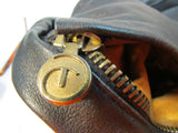 Tuscans Made in Italy Black Leather Shoulder Bag