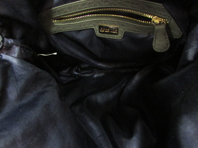 Deux Lux gray leather snake & suede multi pocket casual shoulder bag purse  #3