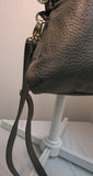 deux lux Large Grey Faux Leather Shoulder Purse
