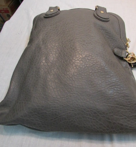 Deux Lux Large Grey Faux Leather Shoulder Purse