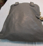 deux lux Large Grey Faux Leather Shoulder Purse