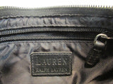 Lauren Ralph Lauren Black & White Design Canvas Small Bag