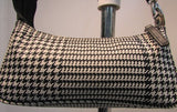 Lauren Ralph Lauren Black & White Design Canvas Small Bag