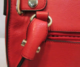 Charming Charlie Red Mini Belted Lady Lockbox Satchel