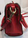 Charming Charlie Red Mini Belted Lady Lockbox Satchel