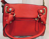 Charming Charlie Red Mini Belted Lady Lockbox Satchel