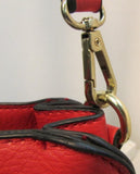 Charming Charlie Red Mini Belted Lady Lockbox Satchel