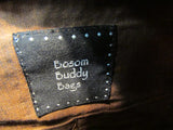 Bosom Buddy Large Brown Oval Fleur De Lis Bag