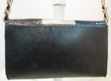 Elliott Lucca Black/Gold Metallic Evening Bag Clutch