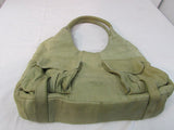 Perlina Soft Leather Olive Green Shoulder Bag