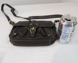 Isaac Mizrahi Black Leather Crossbody