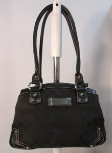 Sophia Caperelli Black Canvas Shoulder Purse