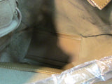 Meliebianco Olive Green Lux Leather Studded Tote.  Vegan Bag