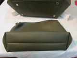 Meliebianco Olive Green Lux Leather Studded Tote.  Vegan Bag