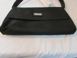 Lauren Ralph Lauren Black Nylon Flap Shoulder Purse