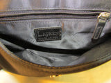 Lauren Ralph Lauren Black Nylon Flap Shoulder Purse