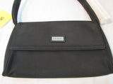 Lauren Ralph Lauren Black Nylon Flap Shoulder Purse