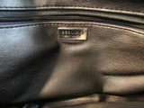 Perlina NY Black Leather Shoulder Purse