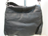 Rampage Animal Friendly Black Pebble Simulated Leather Satchel