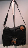 Rampage Animal Friendly Black Pebble Simulated Leather Satchel