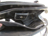 Ellen Tracy Black Croc Vinyl Shoulder Purse