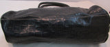Ellen Tracy Black Croc Vinyl Shoulder Purse