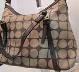 Kate Spade Brown Canvas with Leather Trim Satchel Purse