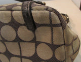 Kate Spade Brown Canvas with Leather Trim Satchel Purse