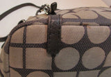 Kate Spade Brown Canvas with Leather Trim Satchel Purse