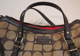Kate Spade Brown Canvas with Leather Trim Satchel Purse