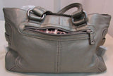 Sophia Caperelli Satchel Green Leather Shoulder Bag